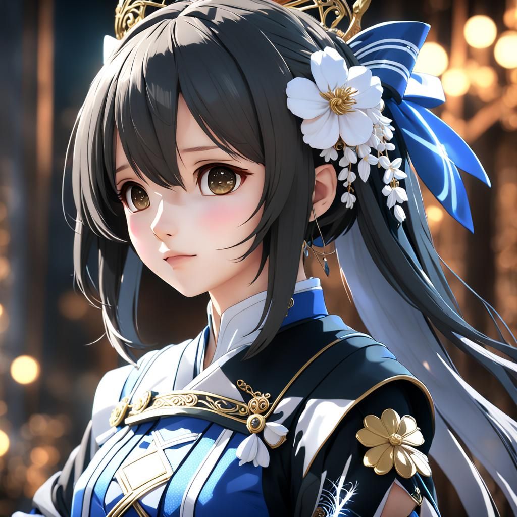 Anime Style 3D Portrait Inspired by WLOP