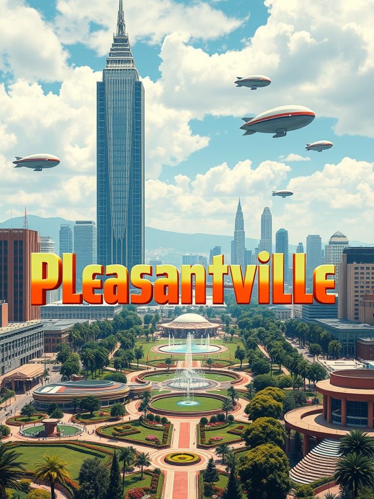 Retro-Futuristic City of Pleasantville