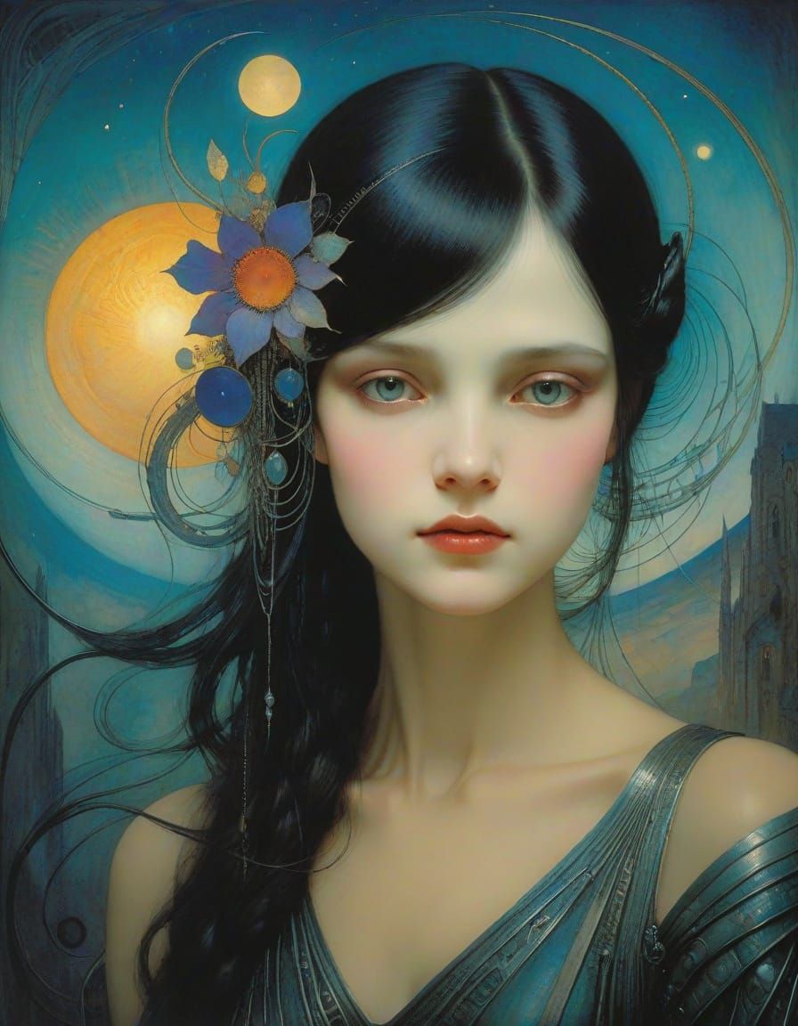 Celestial Dream in Vibrant, Iridescent Hues