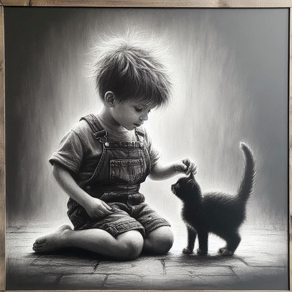 Classic Charcoal Drawing