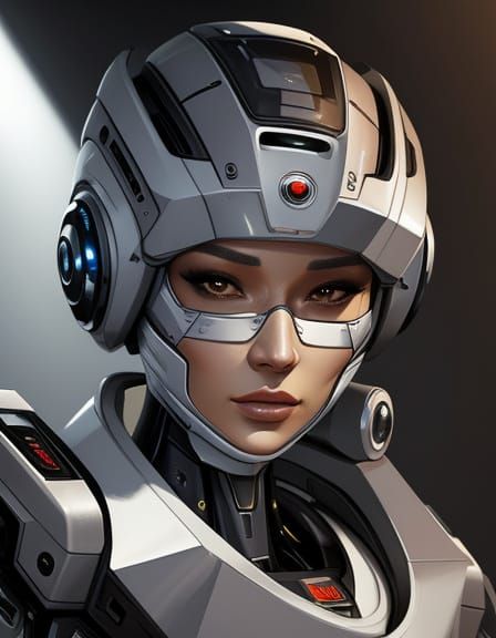 CL4P-TP Portrait in Robo-Robesque Style