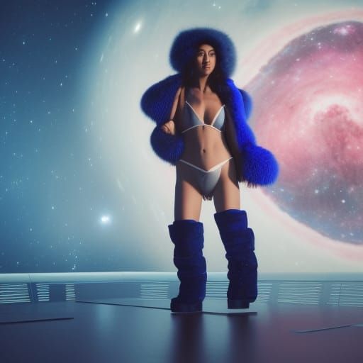 Astronaut Pianist in Nebula, Hyperdetailed Digital Art