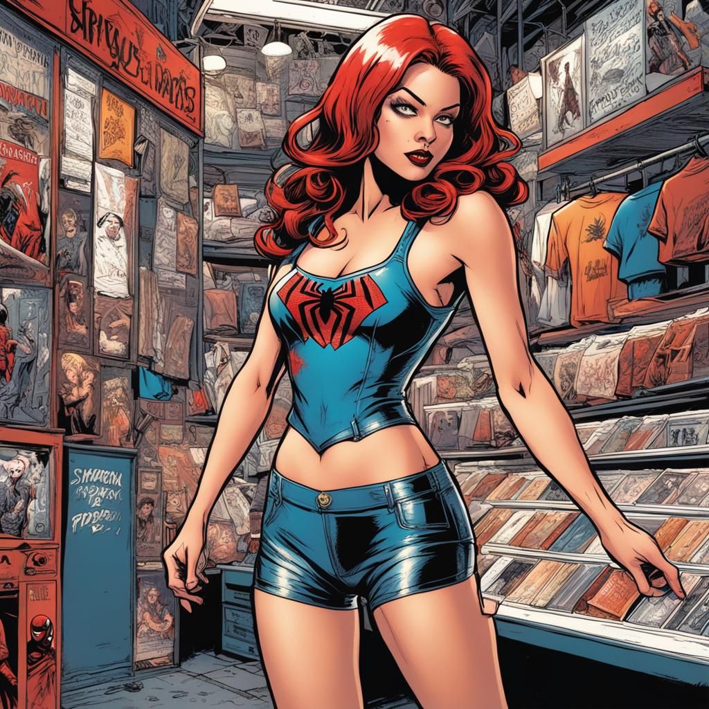 Risque Punk Rock Comic Art of Mary Jane Watson