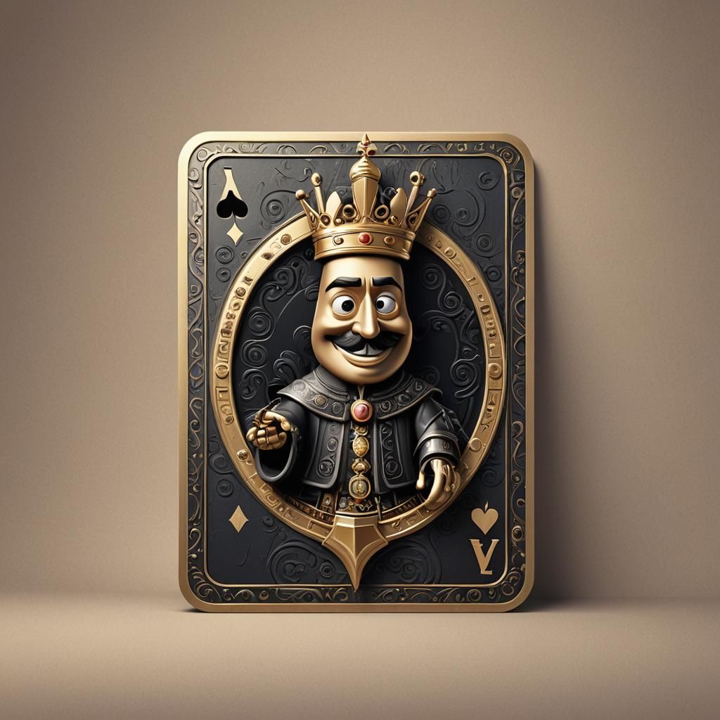 Cthulhu as King of Spades: 3D Digital Art