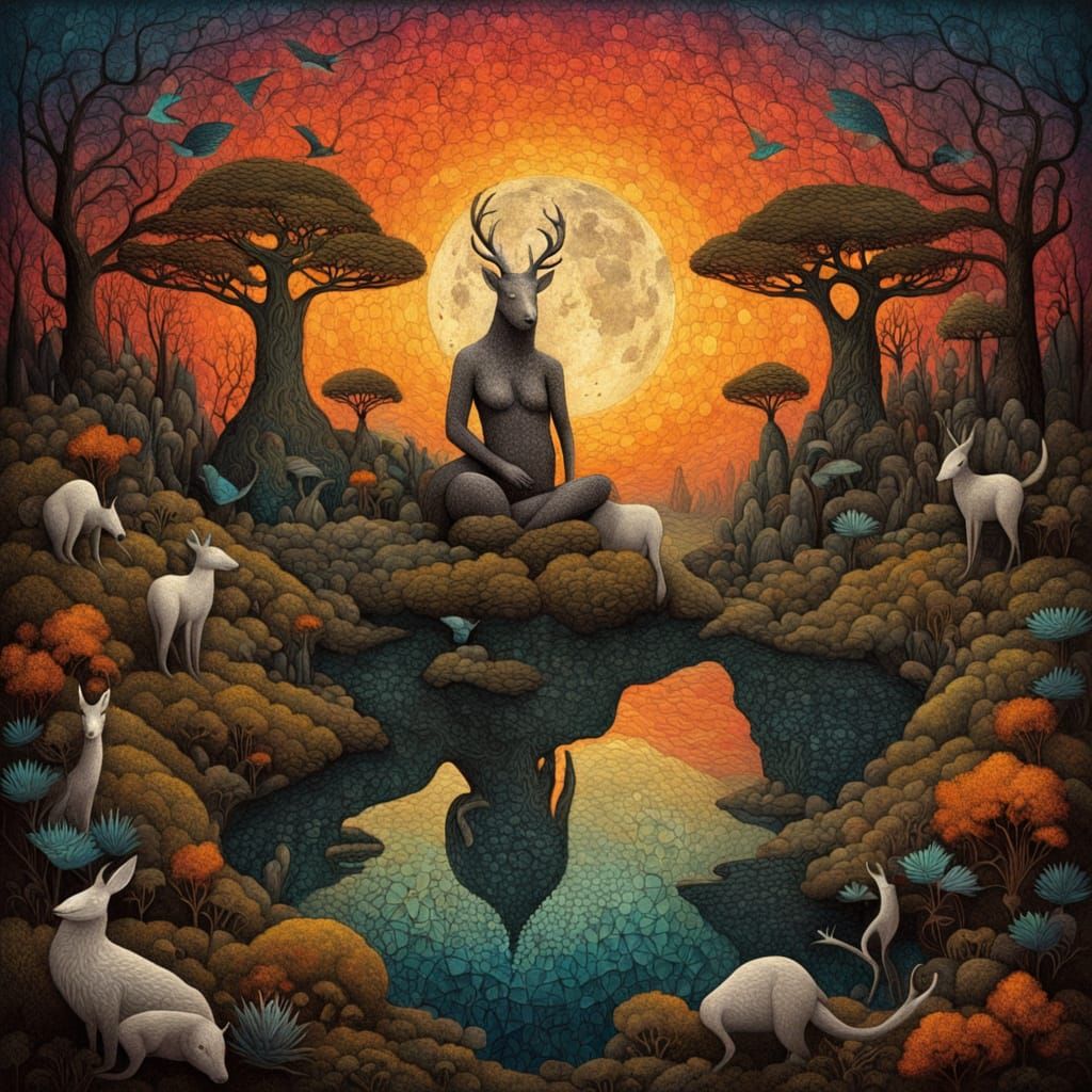 Shamanic Sculptor Unites Shattered Mirrors with Whimsical Fo...