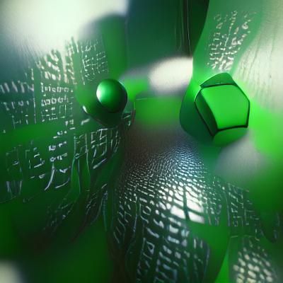 Matrix Green Code Cascade in 3D Digital Art