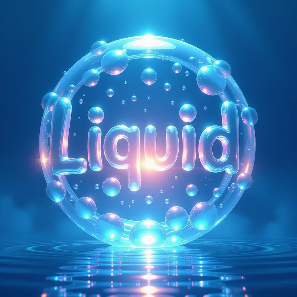 Glowing Liquid Sculpture of Translucent Orbs