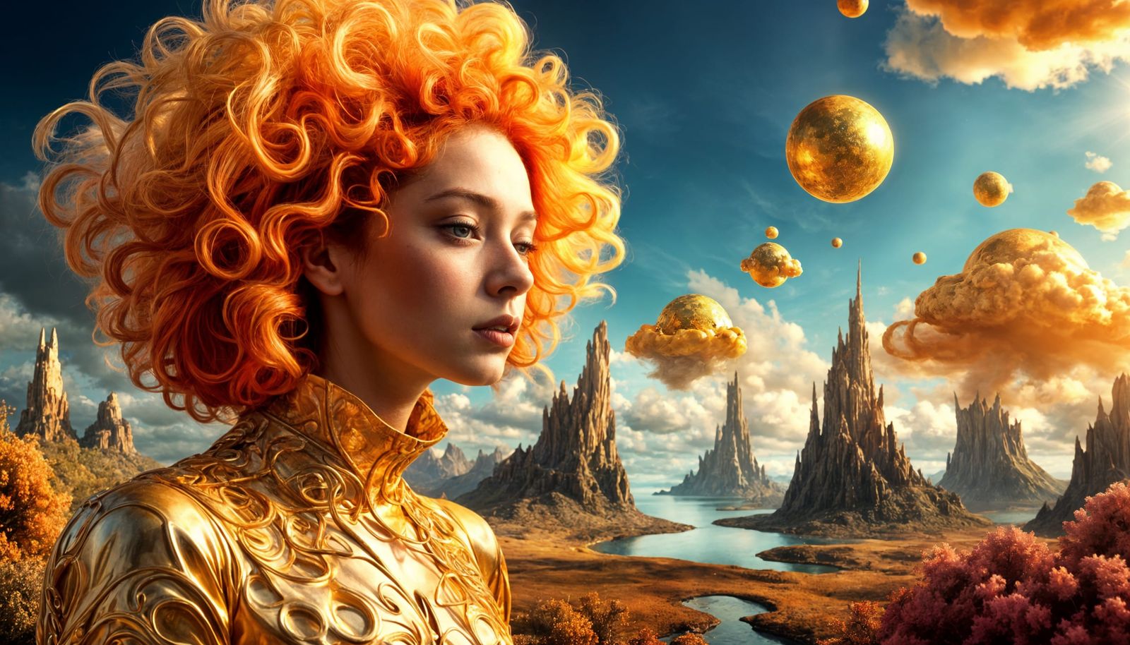 Whimsical Eccentric Figure in a Playful Setting