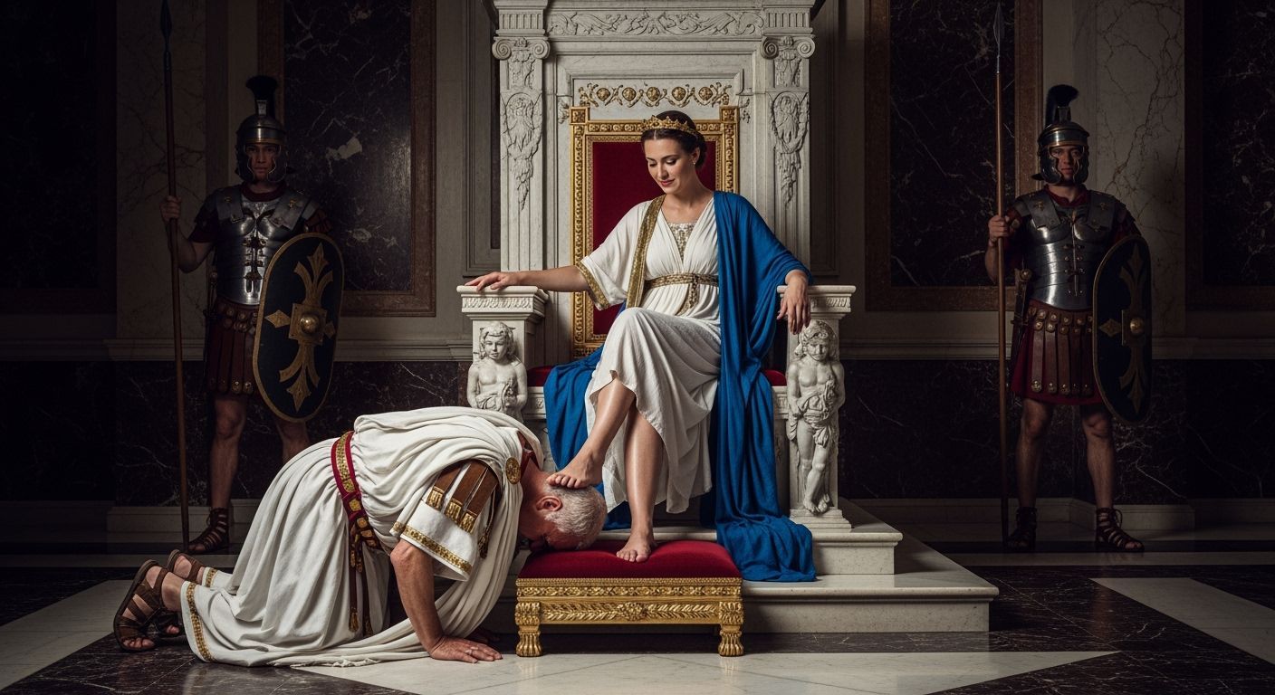 Empress Messalina Tramples Senator in Baroque Style
