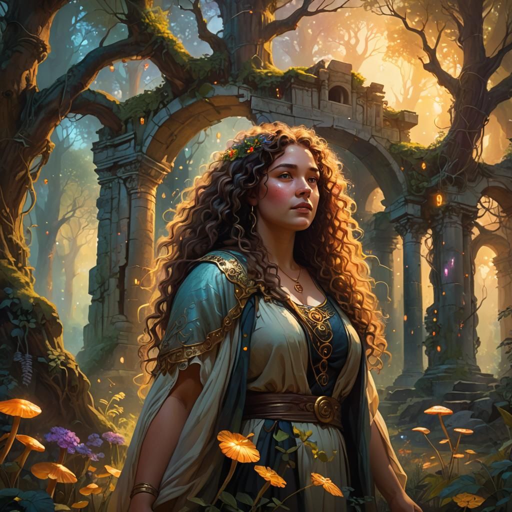Mystical Forest: Plus Size Woman in Fantasy Art