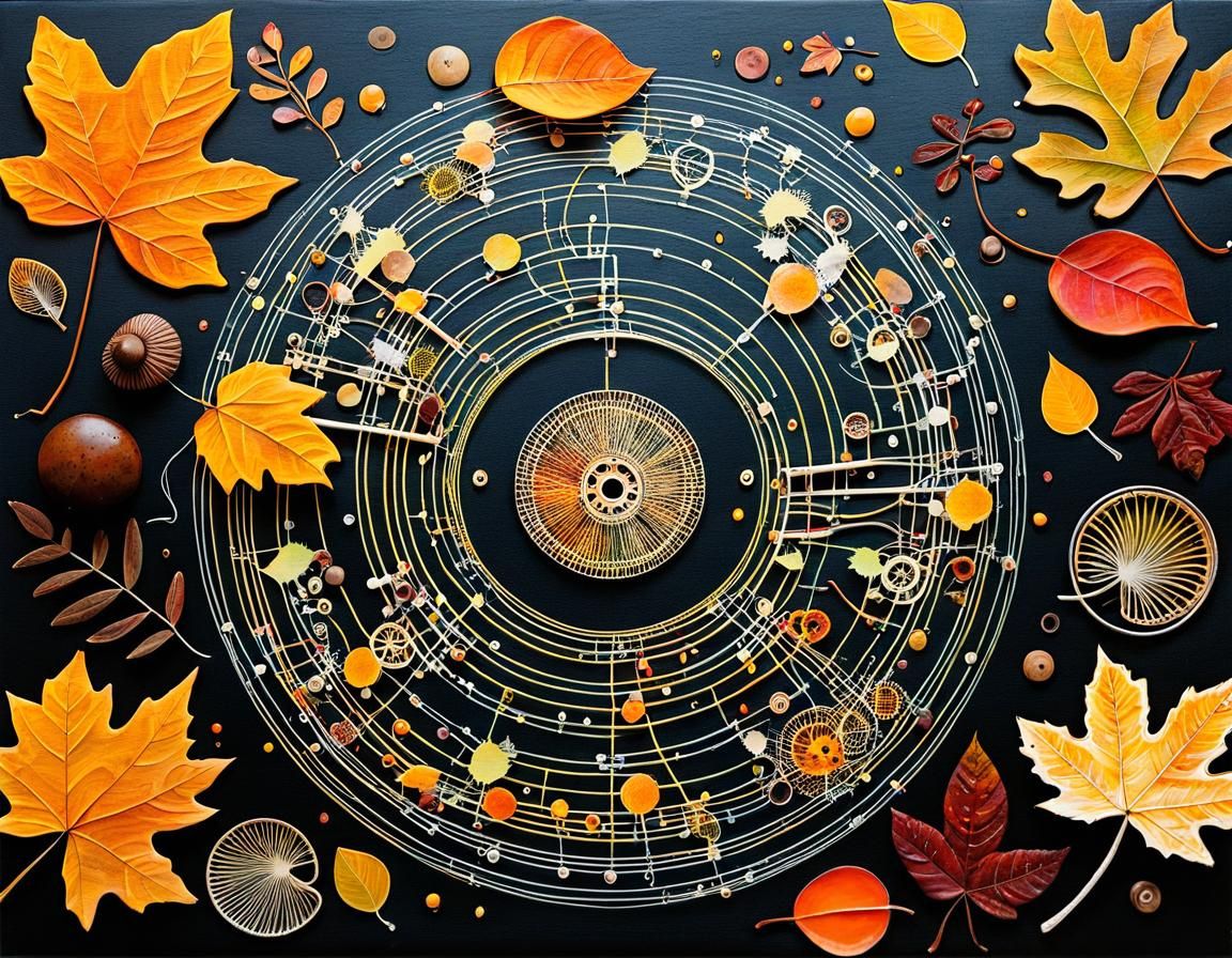 Whimsical Ink Splatter Art with Circuitry