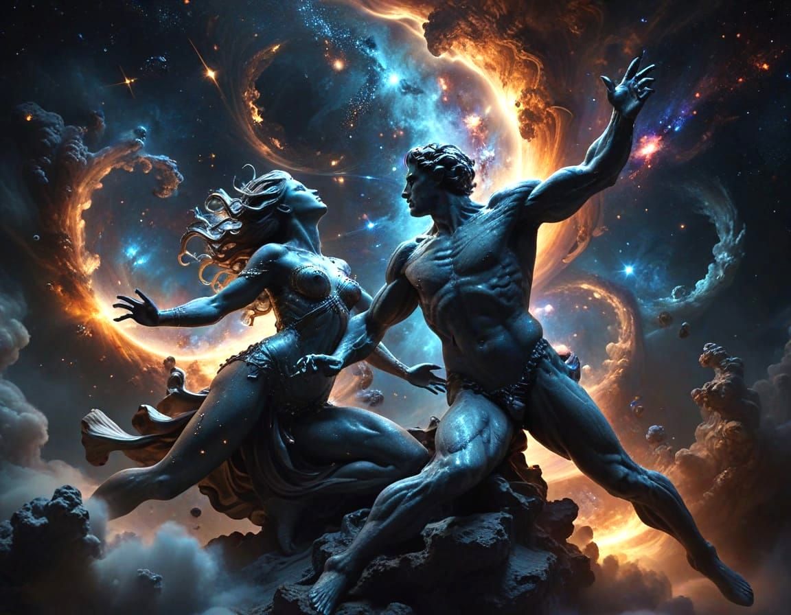 Cosmic Clash of Light and Dark Entities