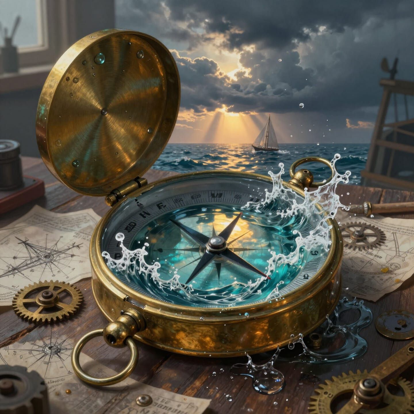 Broken Compass Reveals Living Ocean World