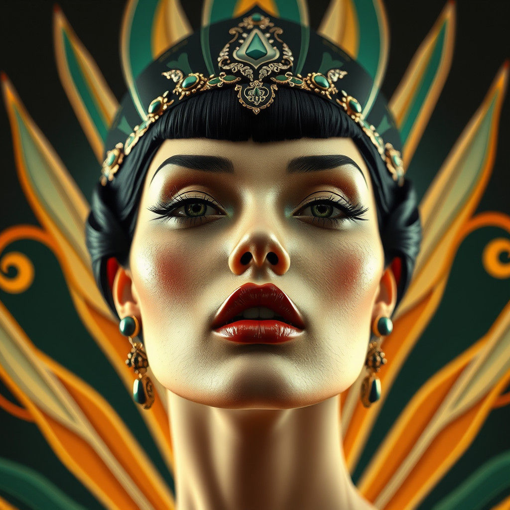 Art Deco High Fashion Model Portrait
