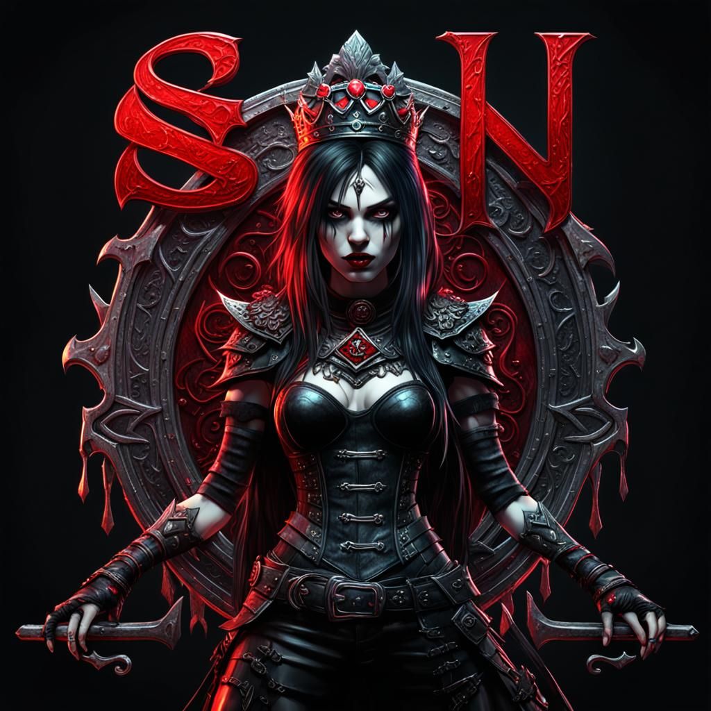 Gothic Rocker Princess in Dark Fantasy Style