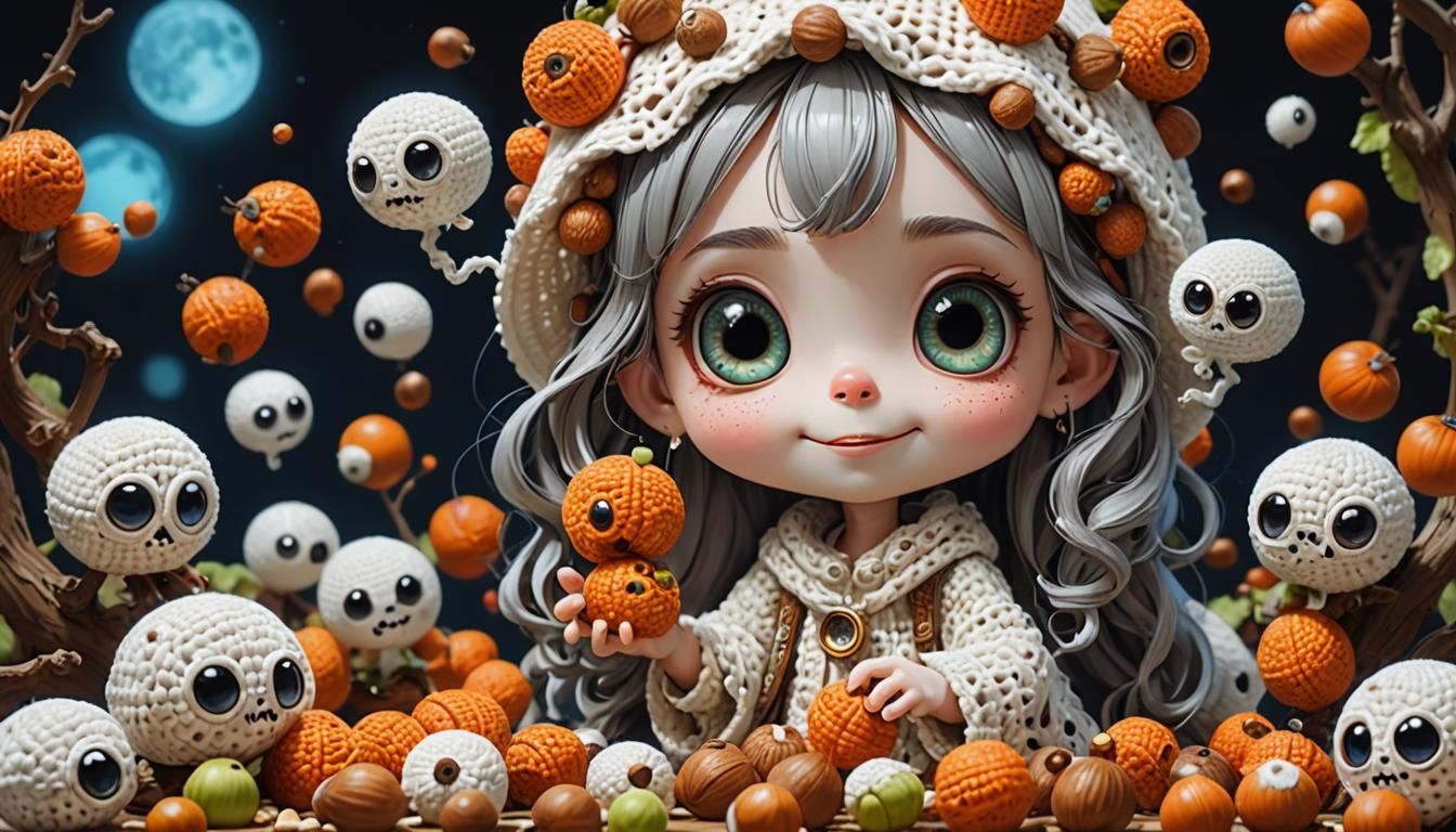 Funny Squirrel with Googly Eyes, 3D Anime Art