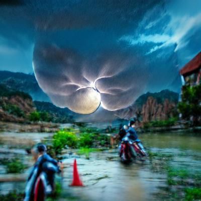 Dramatic Thunder Moon in 8K Resolution