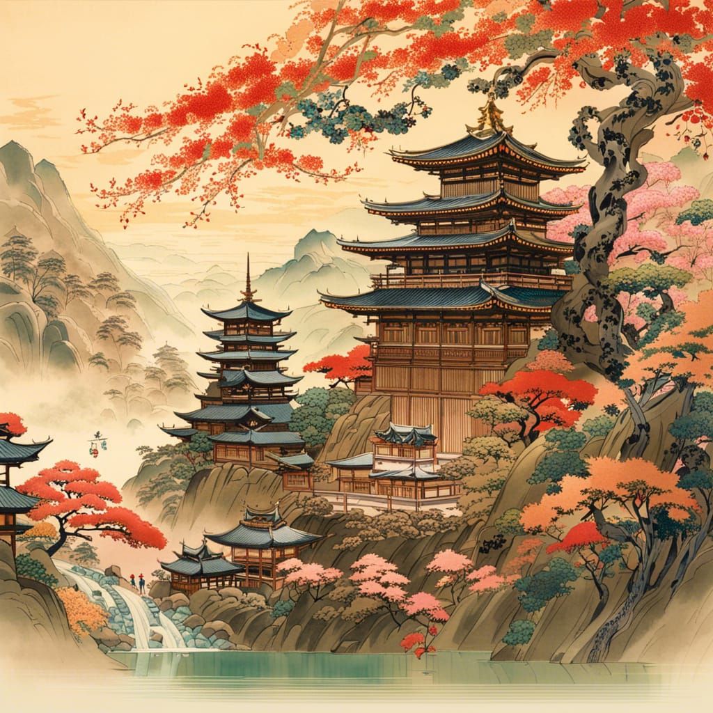 The Tale of Genji: Sumi-e Masterpiece