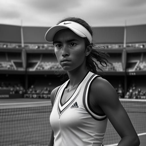 French Open Tennis Player in Hyperrealistic Style