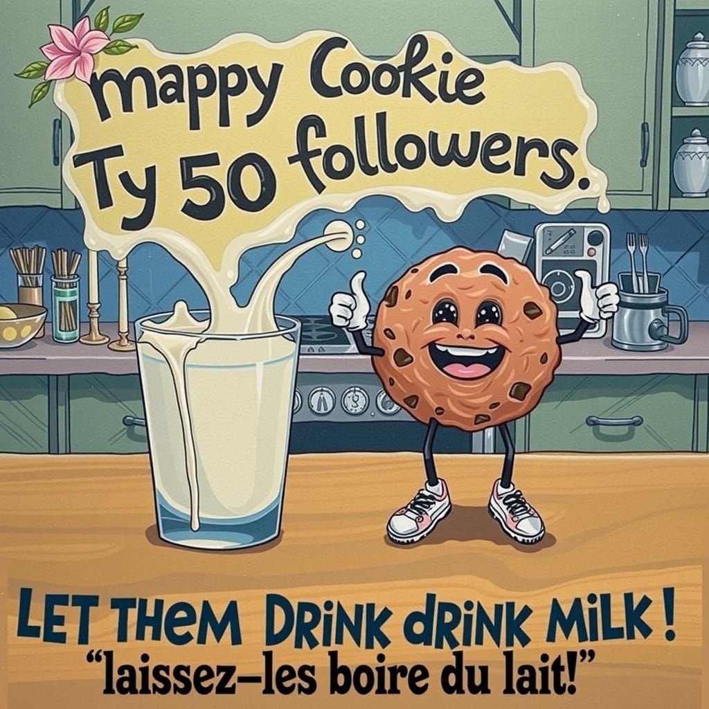 Milk and Cookie Celebration in Warm Kitchen