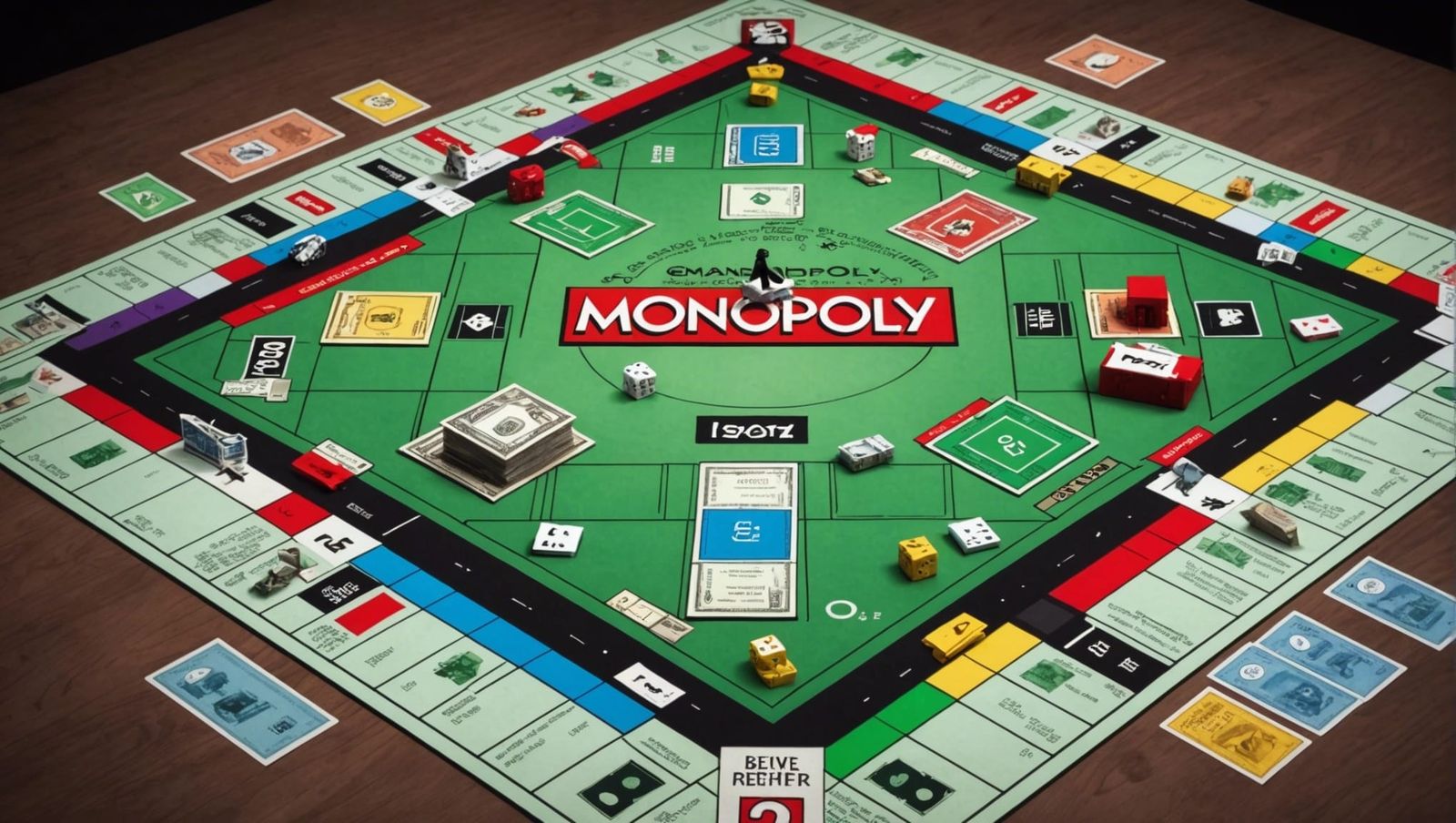 Realistic 3D Monopoly Board Game Rendering