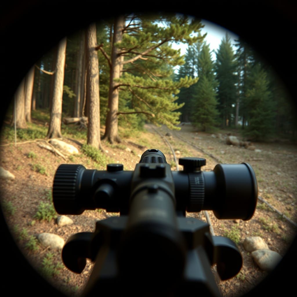 Cyberpunk Sniper Rifle View