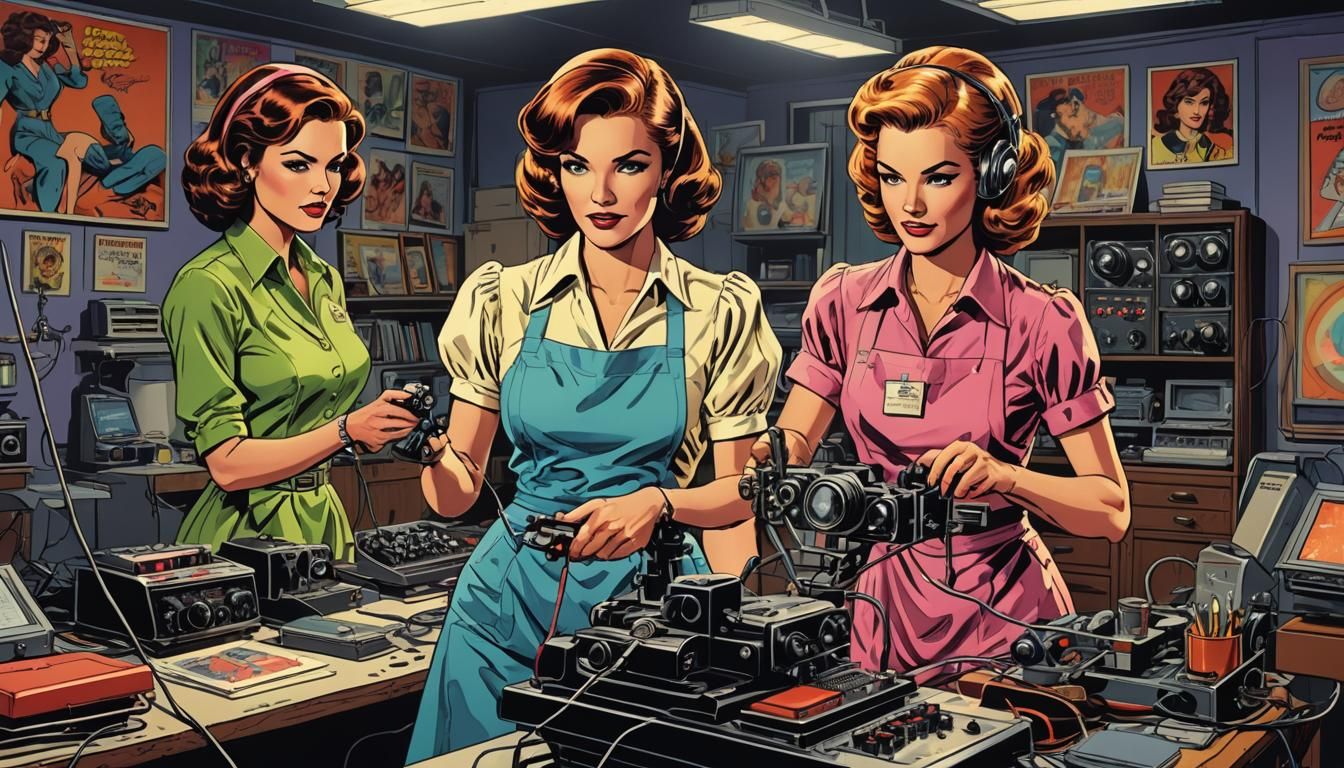 Retro Comic Art of 1970s Housewives