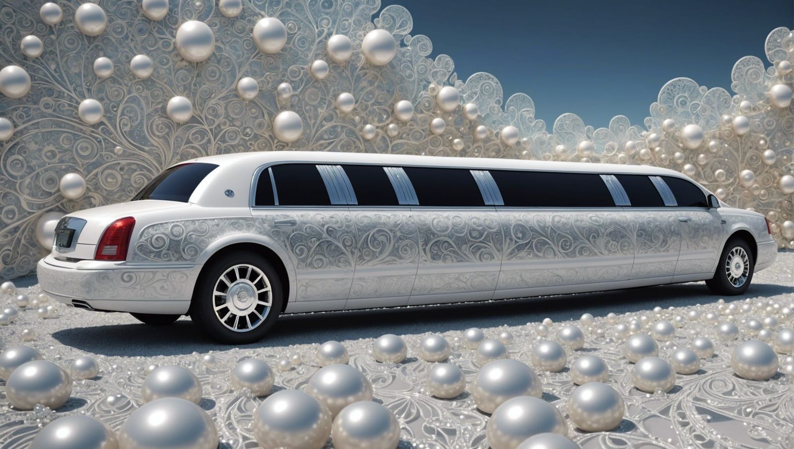 Lace Limousine in Abstract Fractal Art Style