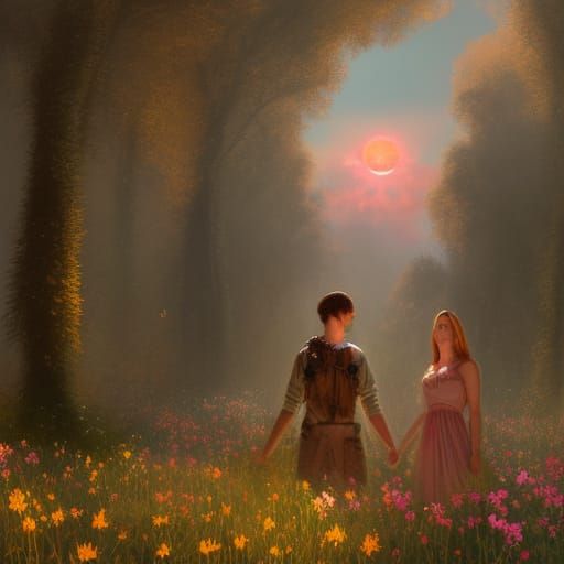 Goddess and Hero: A Gothic Valentine's Embrace