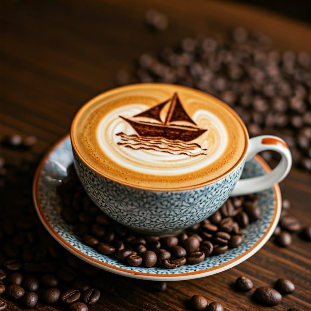 Sailing Boat Latte Art: A Coffee Masterpiece