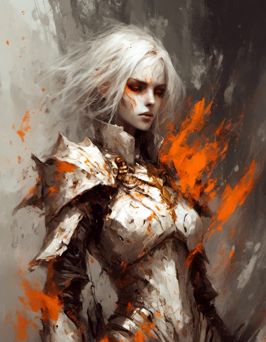 Epic Evil Paladin in Dreamcore Aetherpunk Style