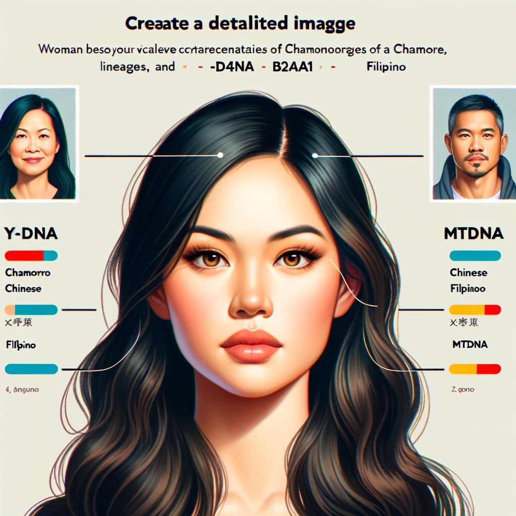 Portrait of a Woman Blending Chamorro, Chinese, and Filipino...