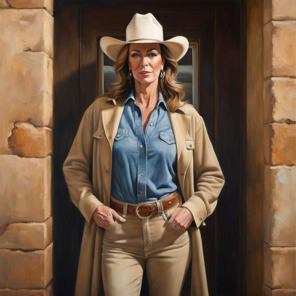 Allison Janney as Western Portrait in Oil