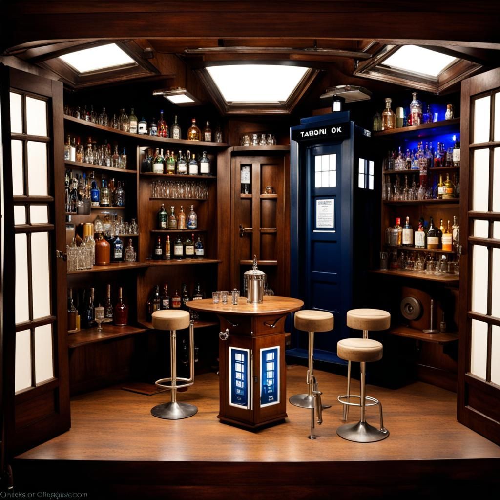 TARDIS Interior Transformed into a Drinking Bar