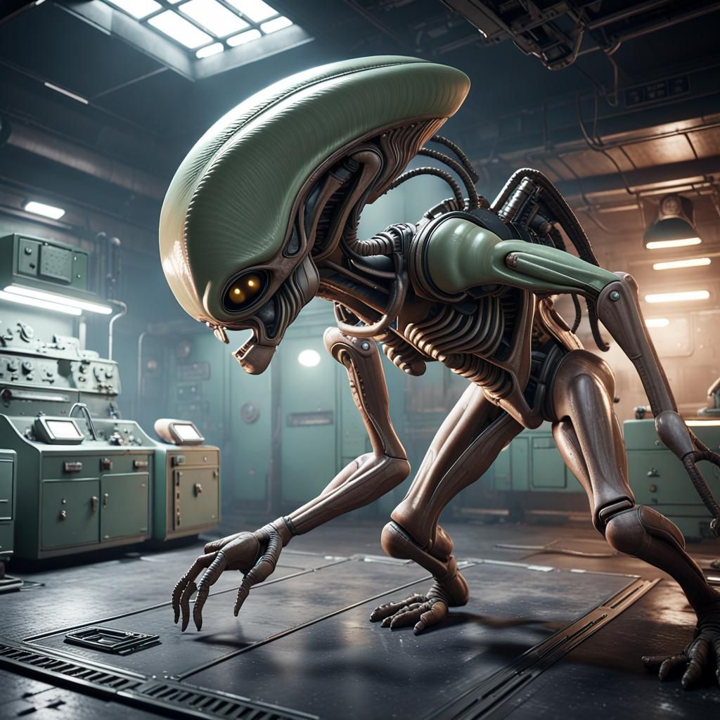 1950s Classified Alien Experiments in Cinematic 3D