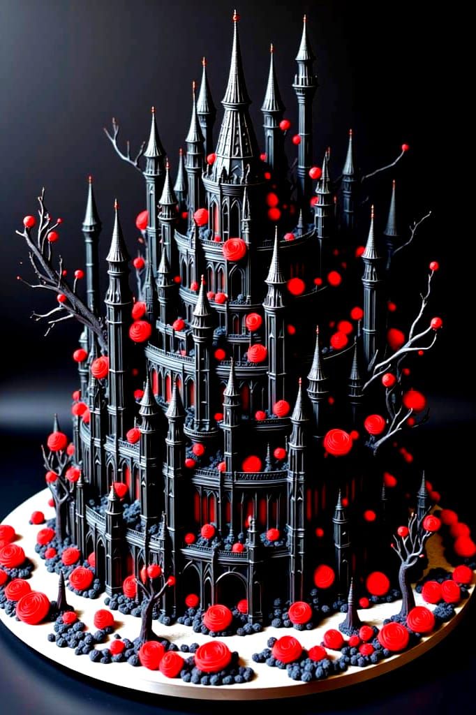 Gothic Castle Cake: Hyperrealistic Buttercream Sculpture