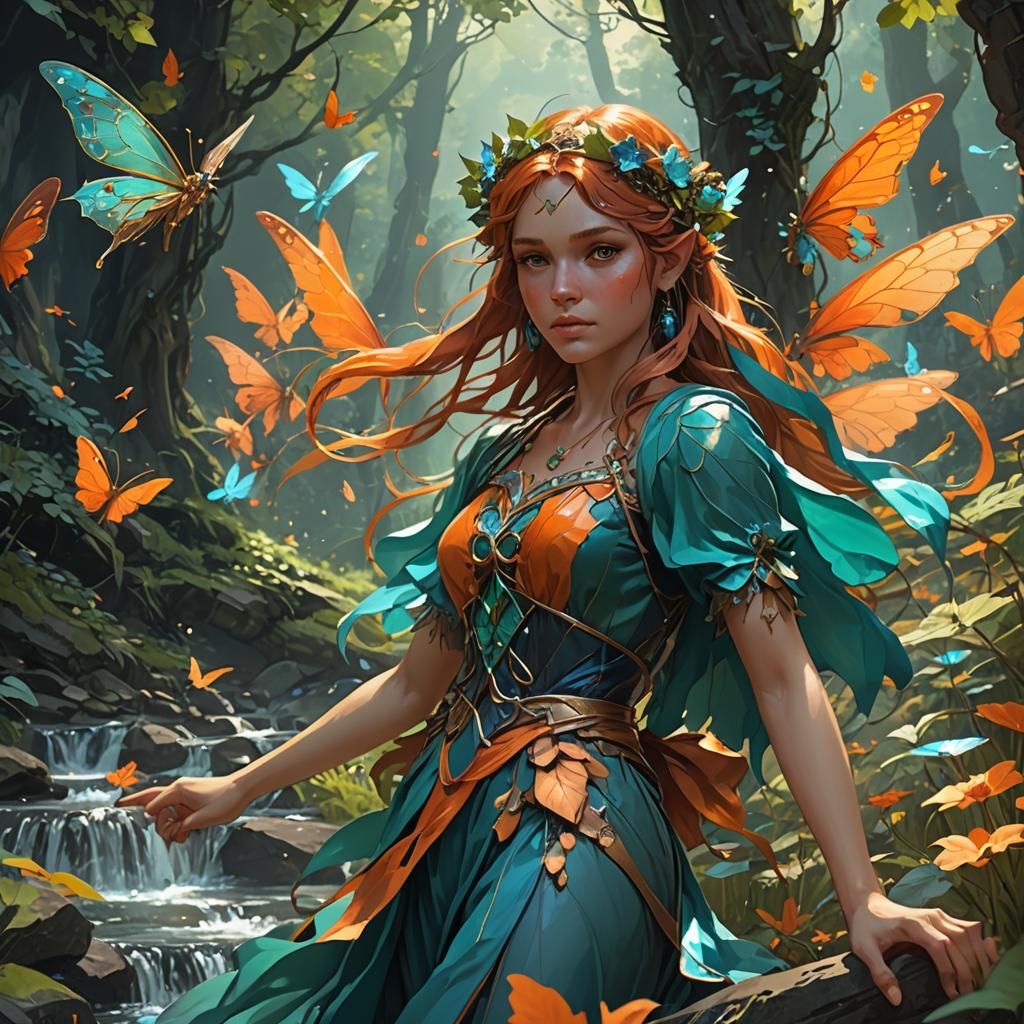 Fairies in the Glen: Detailed 8K Concept Art