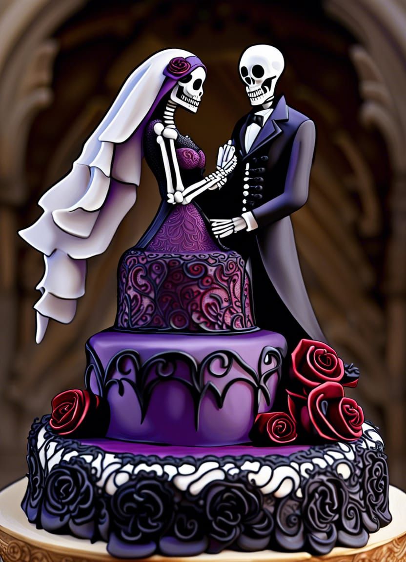 Wedding Cake in Gothic Element