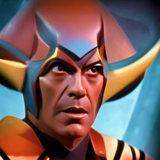 Klingon Warrior in 1970s Turkish Star Trek Style