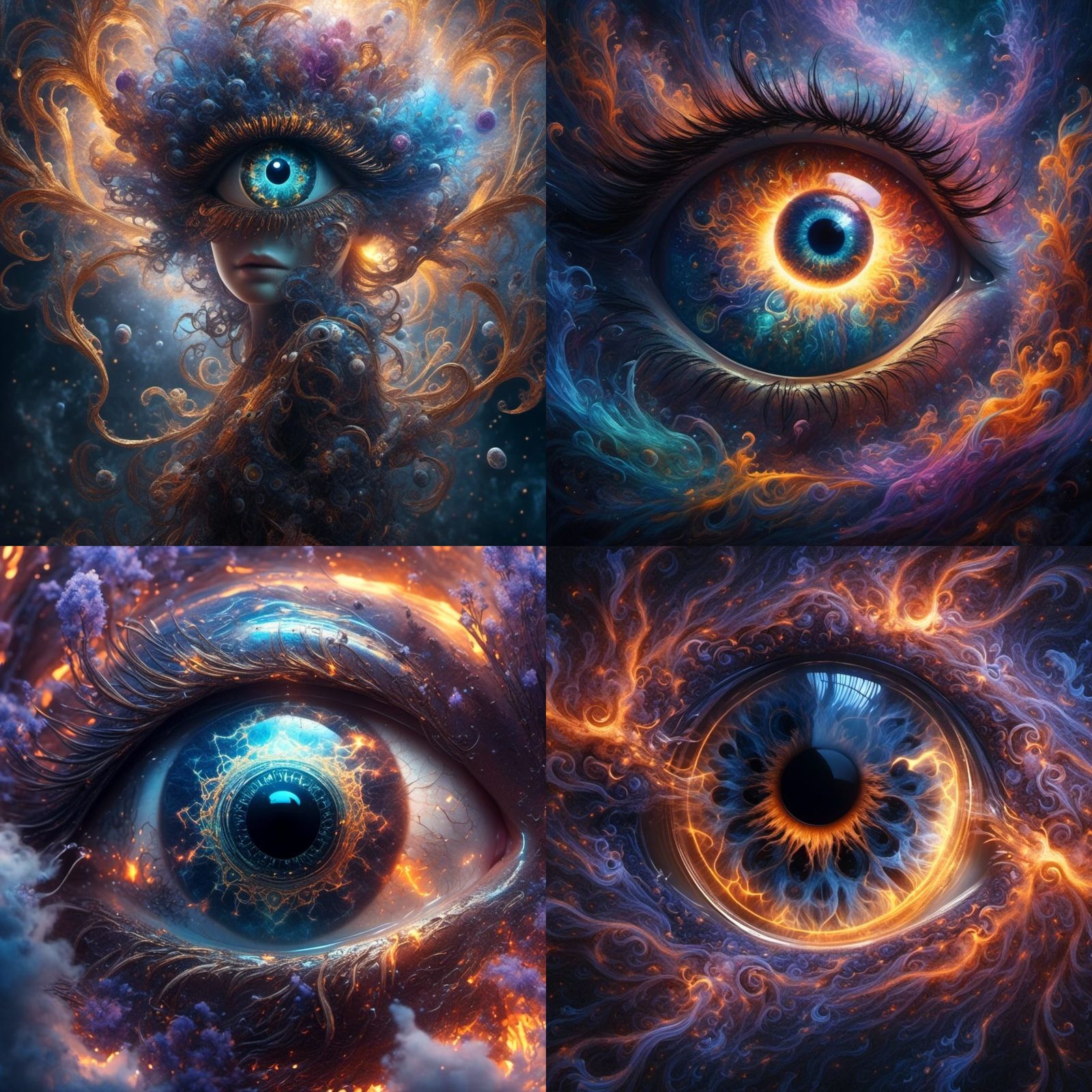 Floating Magical Eyeball in Ethereal Realm