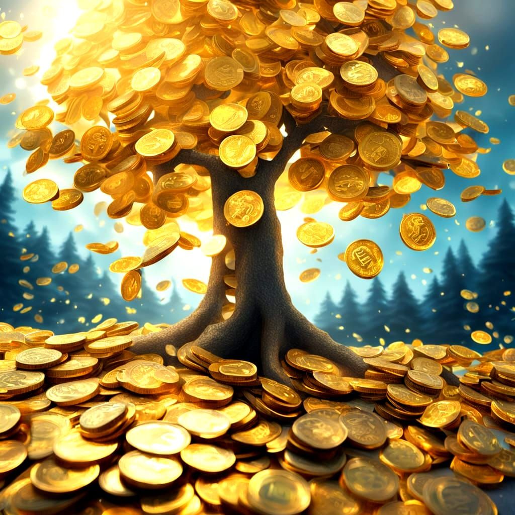 A Tree Made Entirely of Money