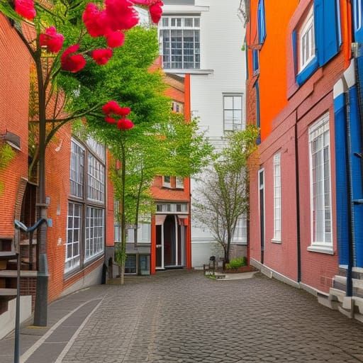 Abstract 3D Tulips in Amsterdam with Fractal Angles