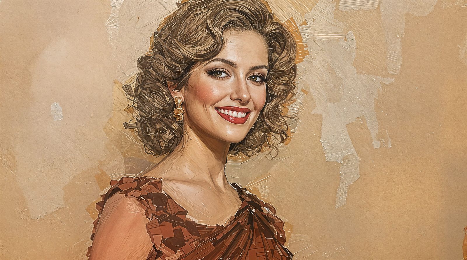 Sensual Impasto Portrait of a Real Woman