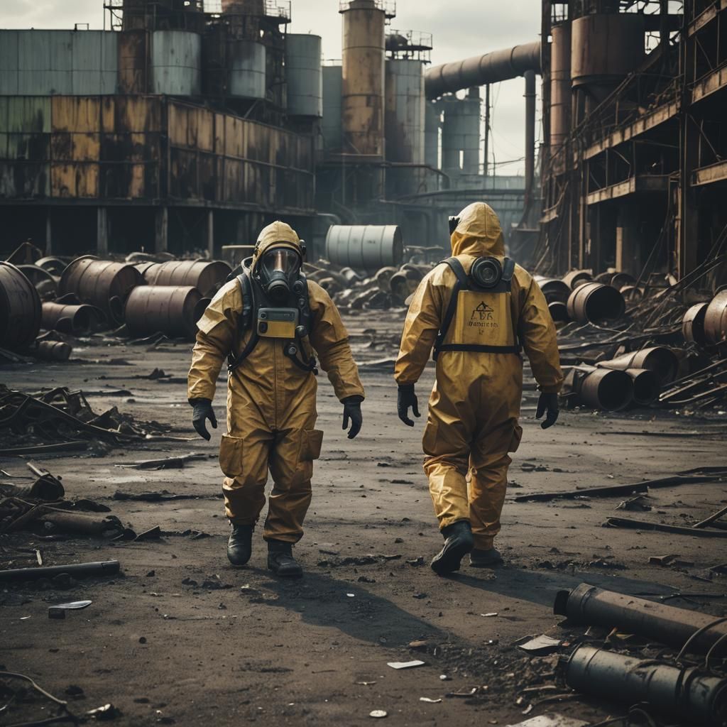 Epic Post-Apocalyptic Industrial Decay in Cinematic Style