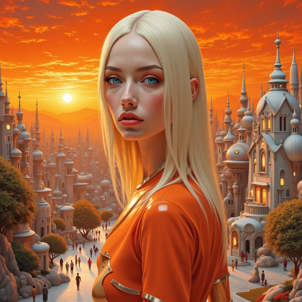 Sci-Fi Goddess by Orange Home at Surreal Sunset