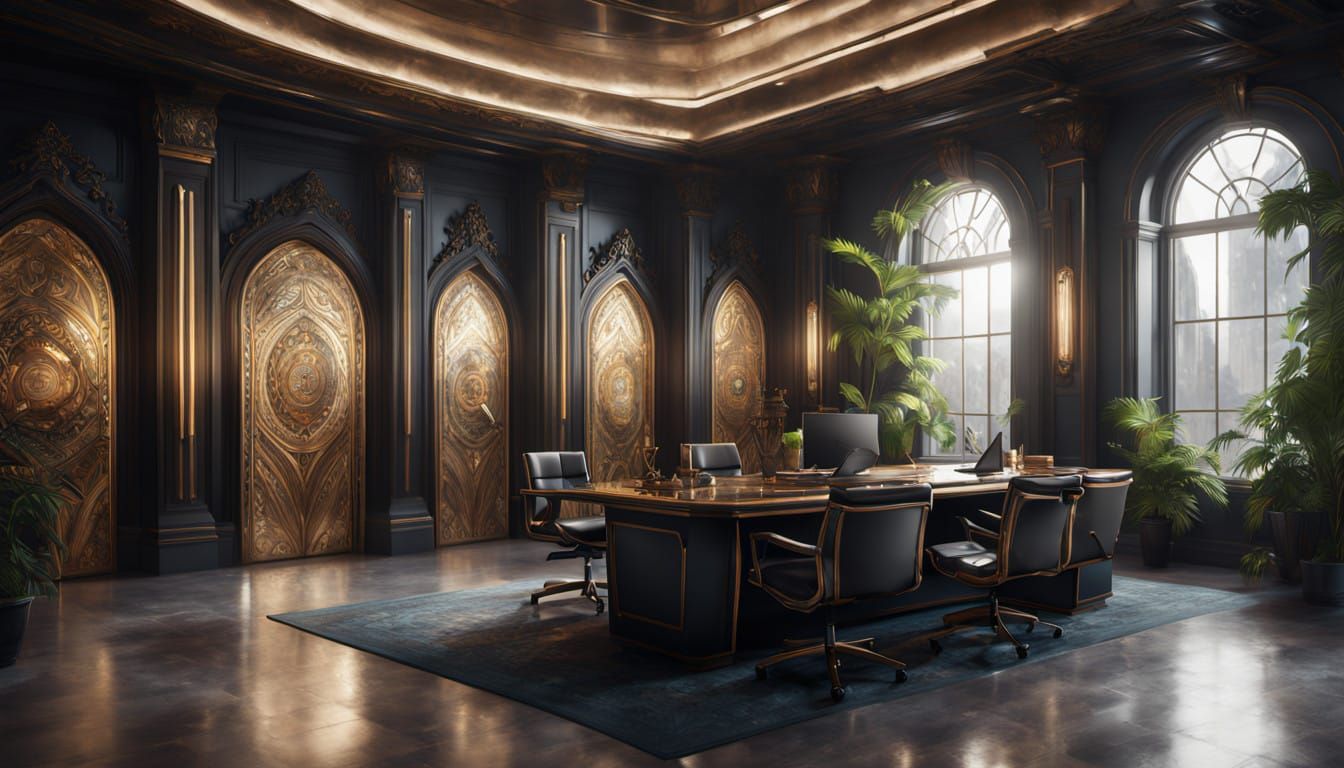 Majestic Office Doors in a High-Tech Building