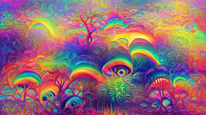 Psychedelic Rainbow Vortex of Color