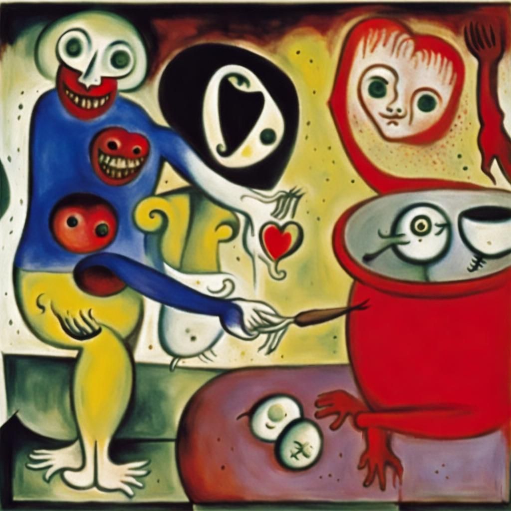 Surreal Kitchen Units as Vampires and Devils