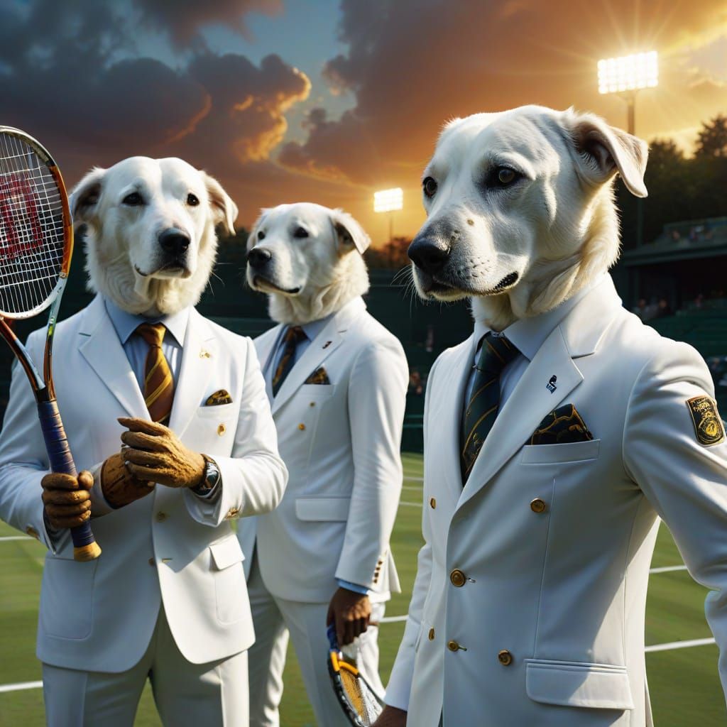 Surreal Wimbledon Match in Salvador Dali Style