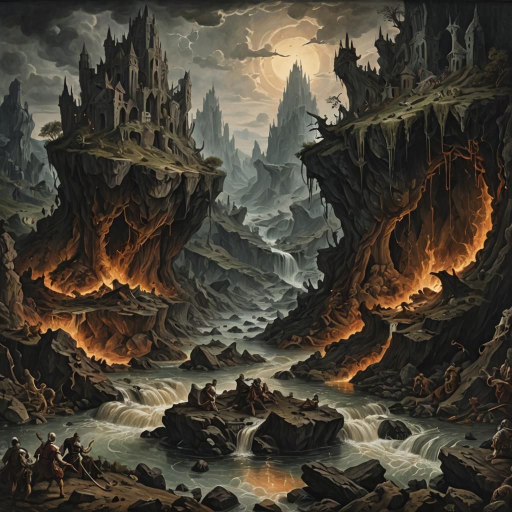 Rivers of Styx in a Pandemonium Landscape